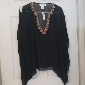 White House Black Market Sheer Tunic